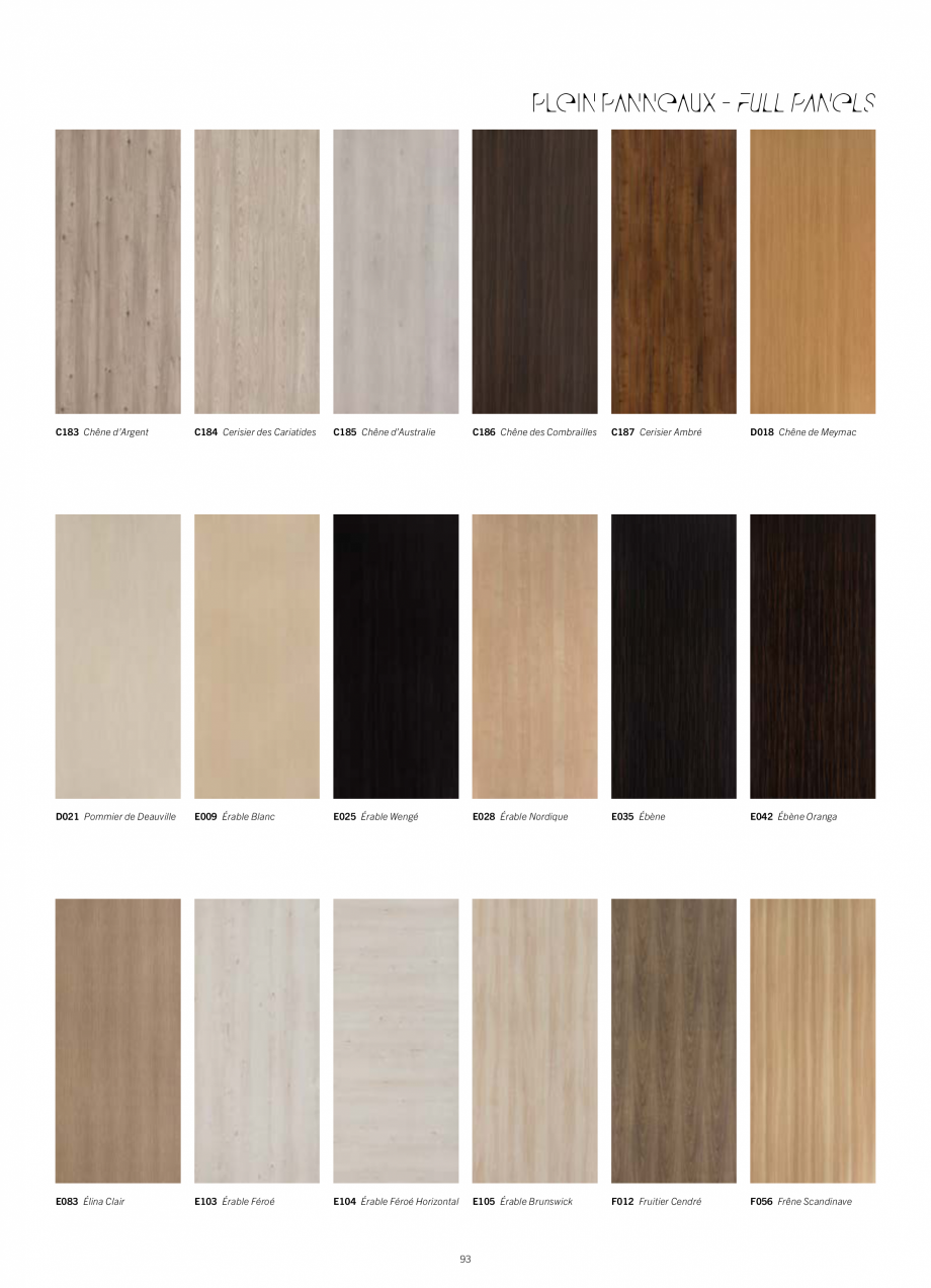 Pagina 99 - Placi HPL pentru placari interioare POLYREY FOLIE HPL Catalog, brosura Engleza, Franceza...