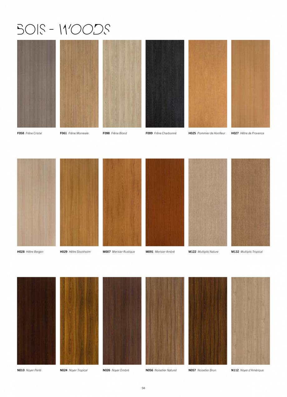 Pagina 100-Placi HPL pentru placari interioare POLYREY FOLIE HPL Catalog, brosura Engleza, Franceza e

Color
...