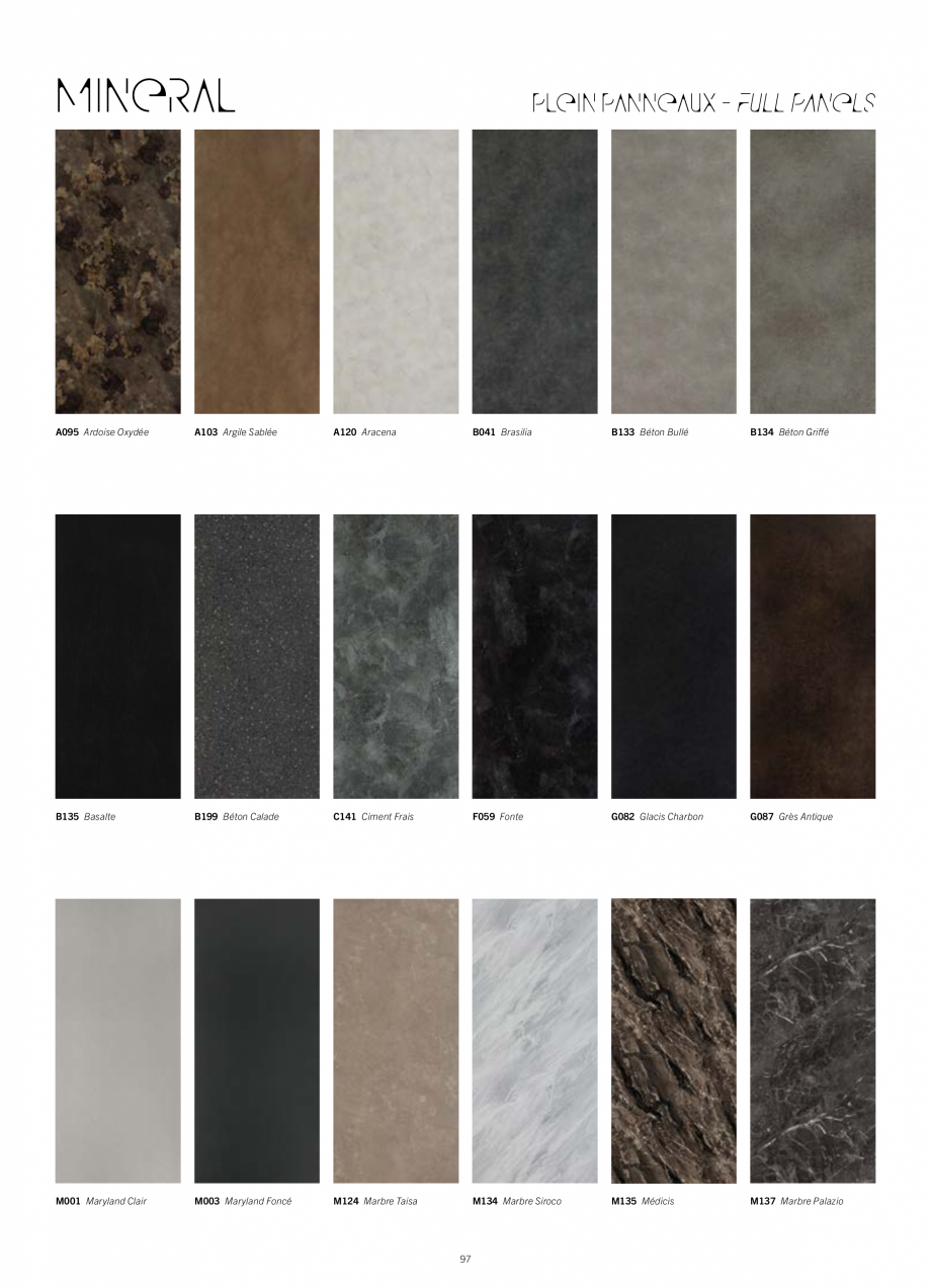 Pagina 103-Placi HPL pentru placari interioare POLYREY FOLIE HPL Catalog, brosura Engleza, Franceza 6 - 19 mm...