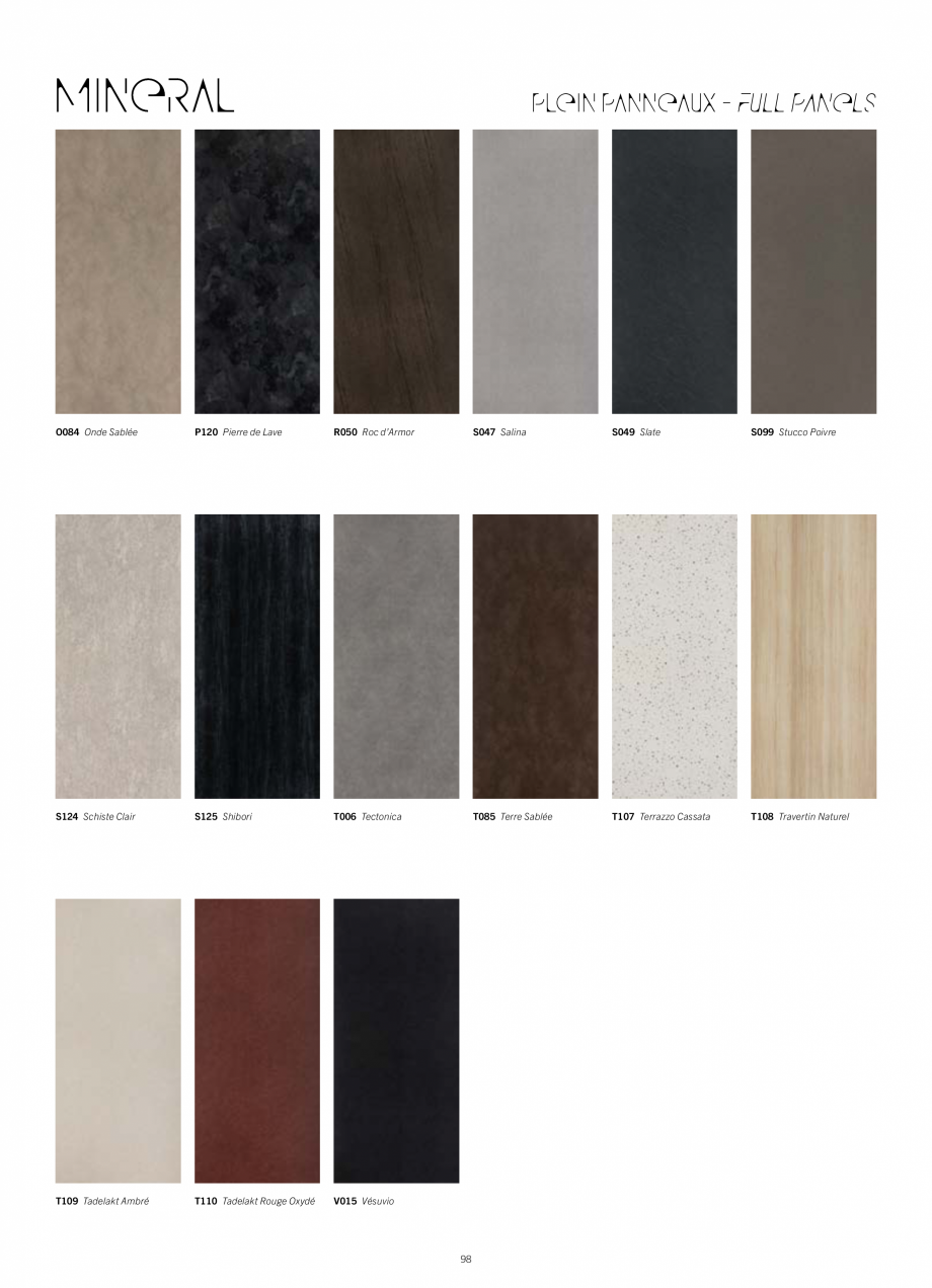 Pagina 104-Placi HPL pentru placari interioare POLYREY FOLIE HPL Catalog, brosura Engleza, Franceza articules...