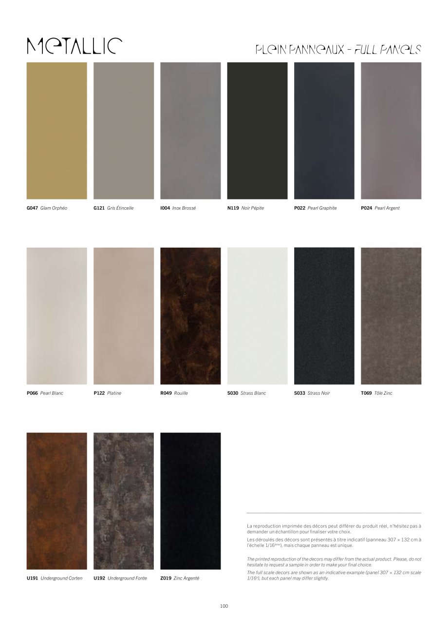 Pagina 106-Placi HPL pentru placari interioare POLYREY FOLIE HPL Catalog, brosura Engleza, Franceza N117

Noyer...