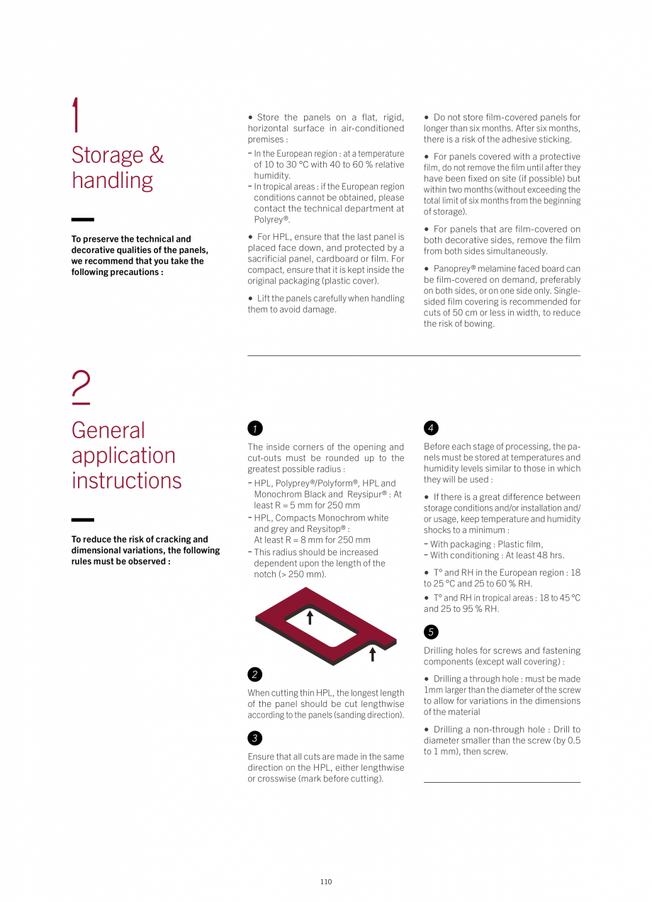 Pagina 116-Placi HPL pentru placari interioare POLYREY FOLIE HPL Catalog, brosura Engleza, Franceza LIM, ESA,...