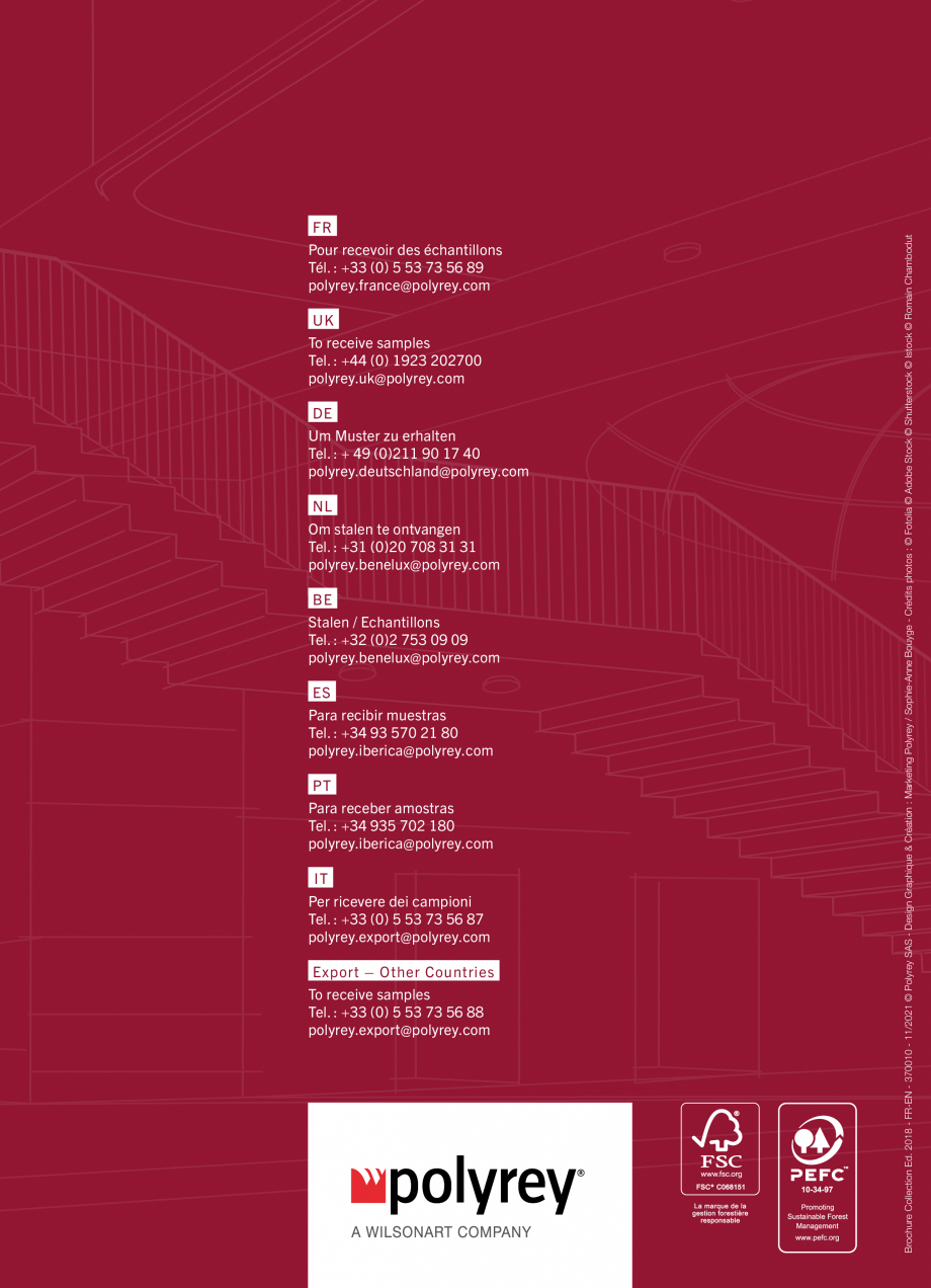 Pagina 123-Placi HPL pentru placari interioare POLYREY FOLIE HPL Catalog, brosura Engleza, Franceza u de...