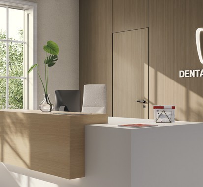 Porte_-_cabinet_dentaire_-_Polyrey Placi HPL pentru placari interioare