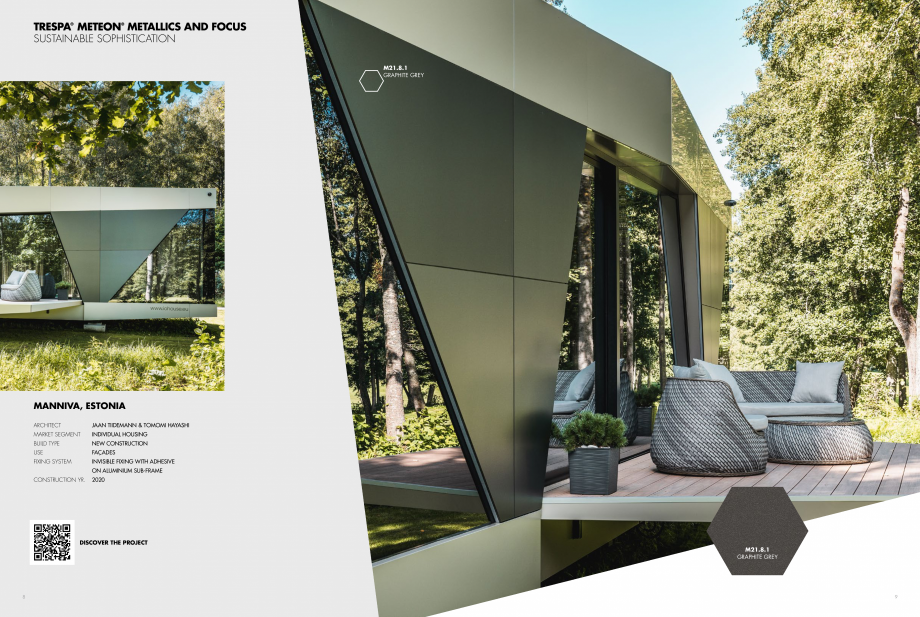 Pagina 5-Catalog Trespa® Meteon® Metallics and Focus TRESPA Catalog, brosura Engleza  piece of...