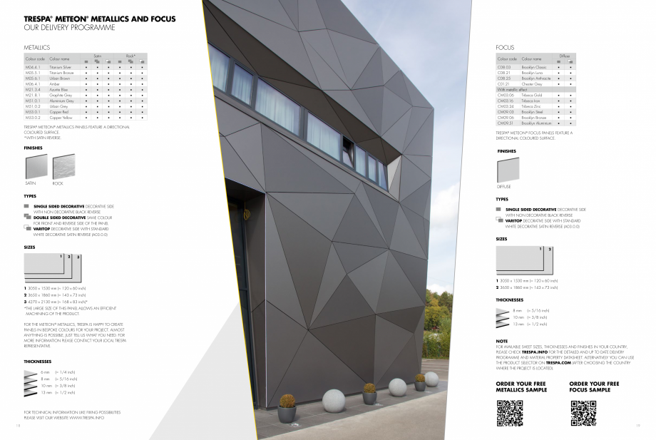 Pagina 10-Catalog Trespa® Meteon® Metallics and Focus TRESPA Catalog, brosura Engleza  PANEL
VARITOP ...