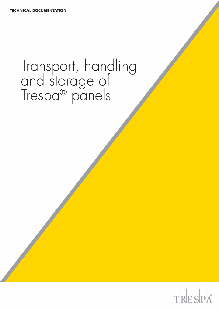 Pagina 1-Placaje HPL pentru fatade si pereti interiori - Transport, manevrare si depozitare TRESPA METEON...