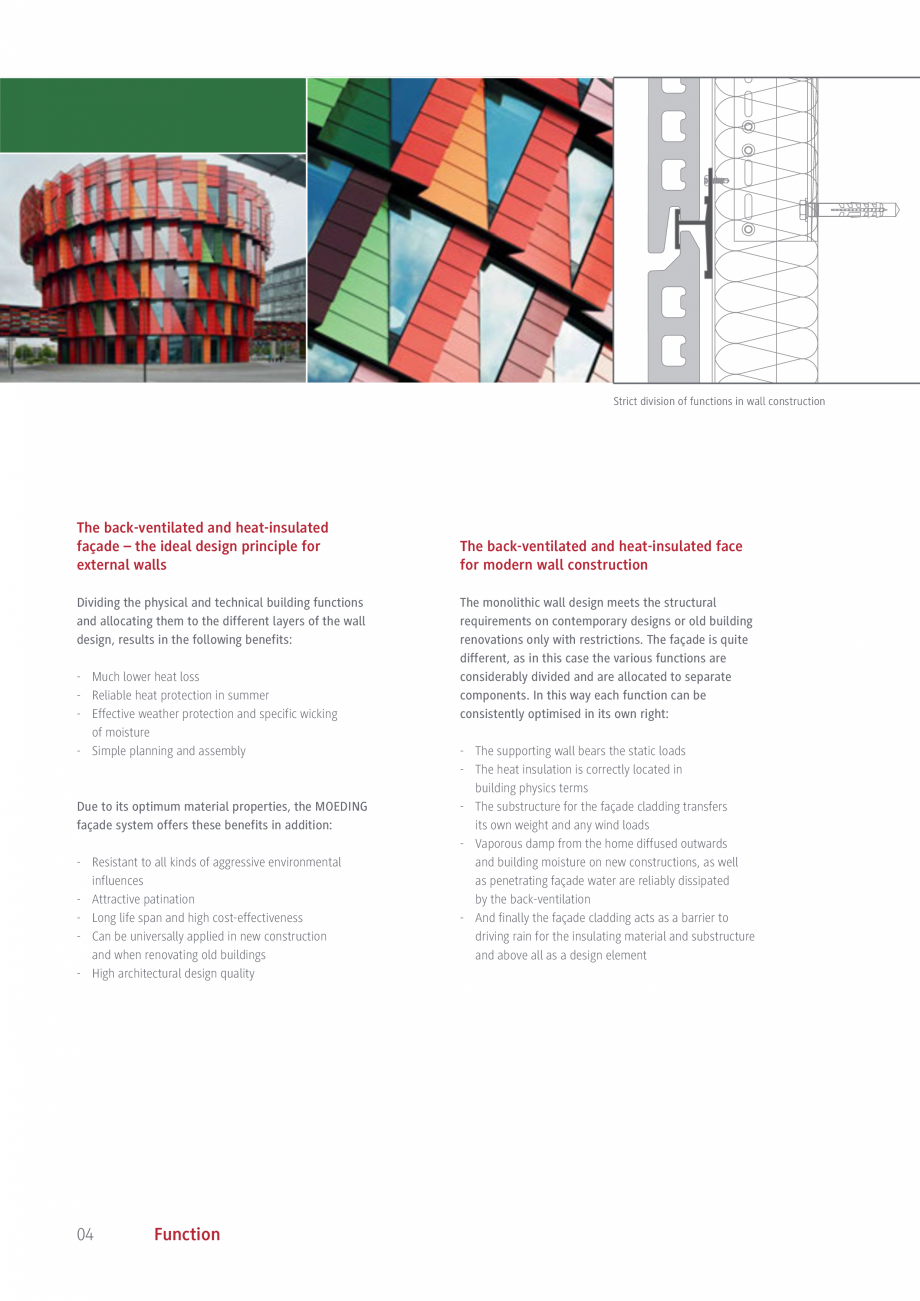 Pagina 4-Placi ceramice pentru fatada MOEDING LONGOTON Catalog, brosura Engleza henburg
Colours: several...