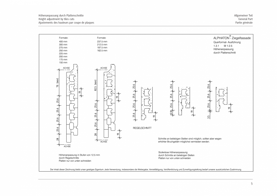 Pagina 5-Sistem vertical L2 MOEDING ALPHATON Fisa tehnica ucture
ALPHATON® sur ossature en aluminium (L²)

...