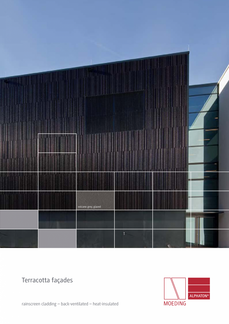 Pagina 1-Placi ceramice pentru fatada MOEDING ALPHATON Catalog, brosura Engleza volcano grey, glazed
...