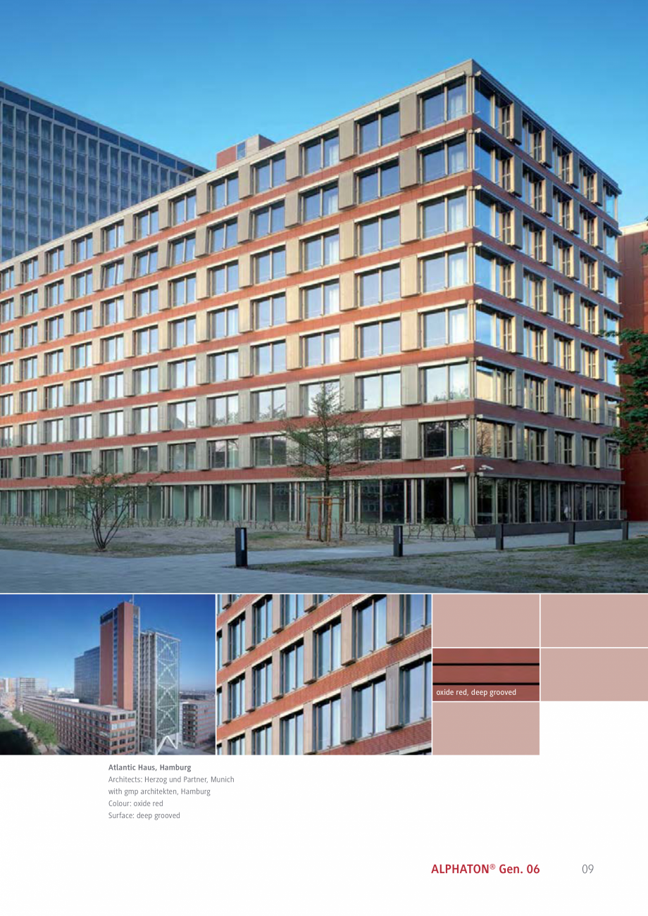 Pagina 9-Placi ceramice pentru fatada MOEDING ALPHATON Catalog, brosura Engleza olders for the façade being ...