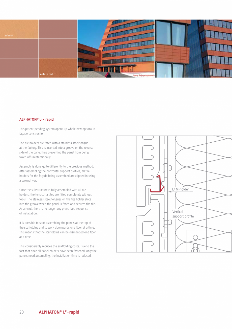 Pagina 20-Placi ceramice pentru fatada MOEDING ALPHATON Catalog, brosura Engleza fied in DIN 18 516 Part 1....