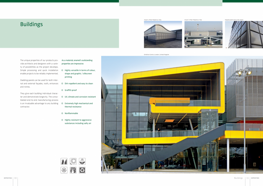 Pagina 6-Panouri din tabla de otel emailat vitrifiat  OMERAS OMERAS Catalog, brosura Engleza teel sheet parts...