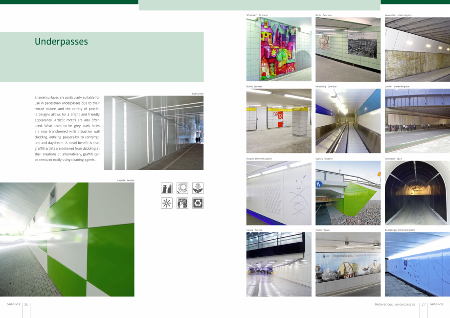 Pagina 14-Panouri din tabla de otel emailat vitrifiat  OMERAS OMERAS Catalog, brosura Engleza e and impact...