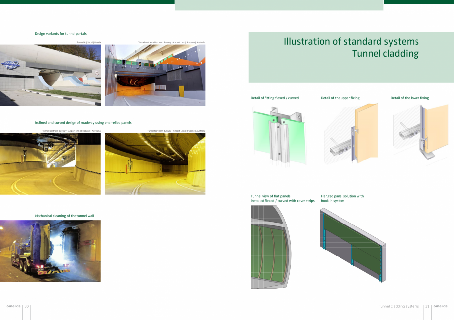 Pagina 16-Panouri din tabla de otel emailat vitrifiat  OMERAS OMERAS Catalog, brosura Engleza 

Tunnel...