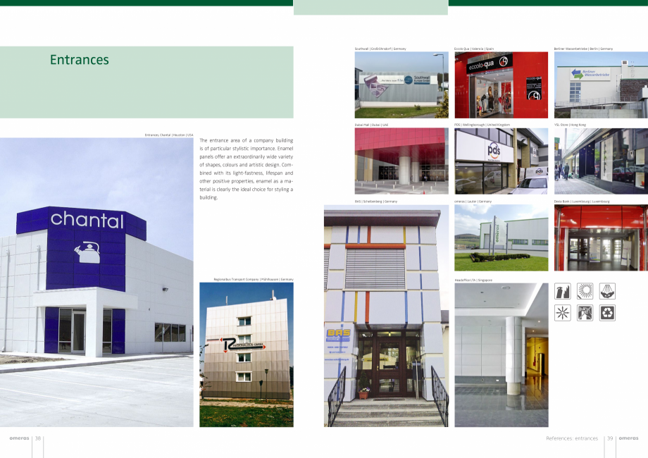 Pagina 20 - Panouri din tabla de otel emailat vitrifiat  OMERAS OMERAS Catalog, brosura Engleza lly ...