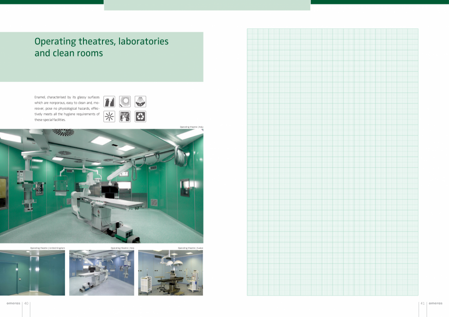 Pagina 21-Panouri din tabla de otel emailat vitrifiat  OMERAS OMERAS Catalog, brosura Engleza amel surfaces,...