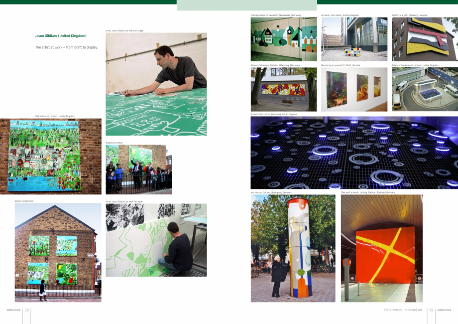 Pagina 30-Panouri din tabla de otel emailat vitrifiat  OMERAS OMERAS Catalog, brosura Engleza 