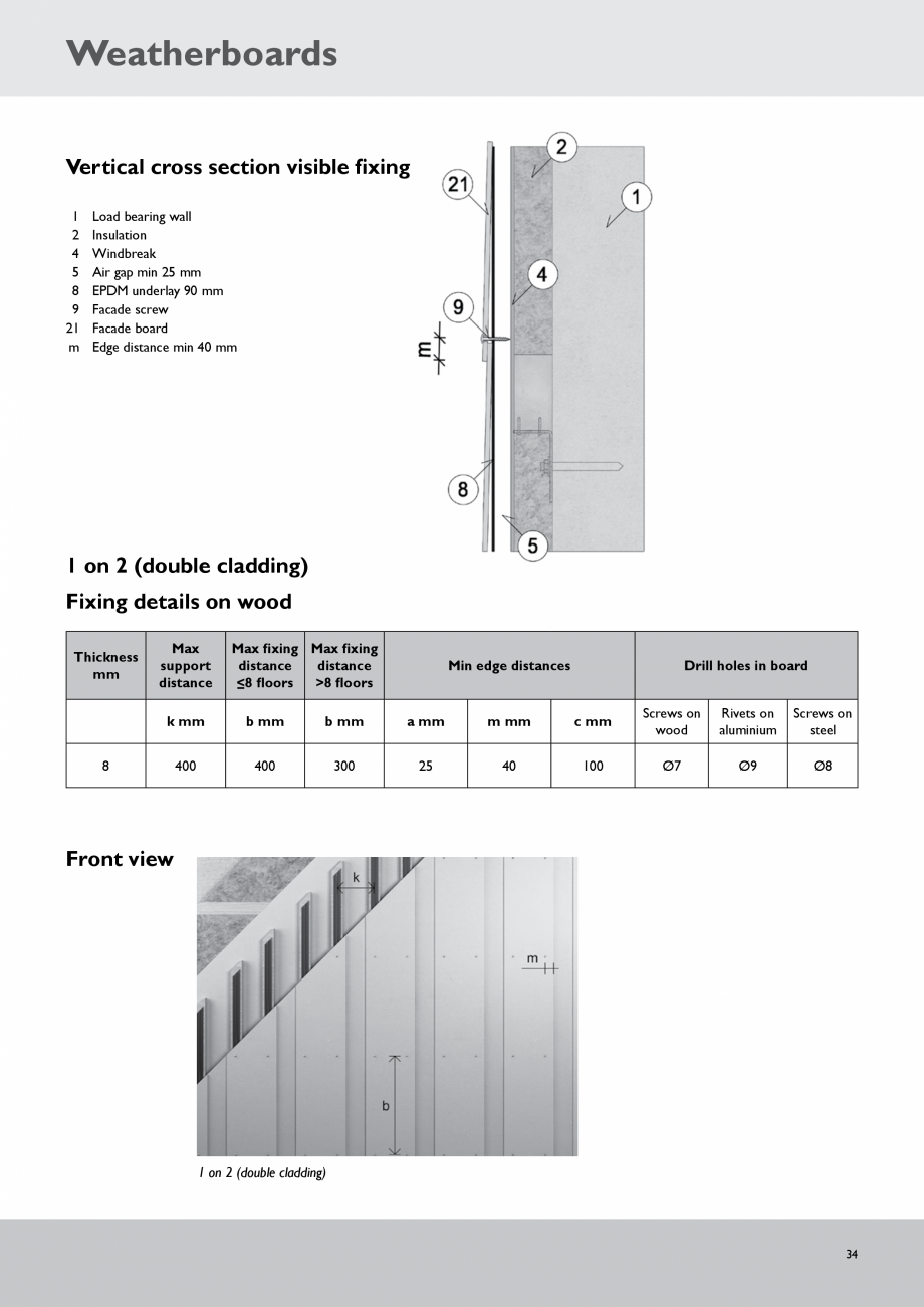 Pagina 34 - Placi fibrociment pentru fatade ventilate CEMBRIT Cembonit Instructiuni montaj,...
