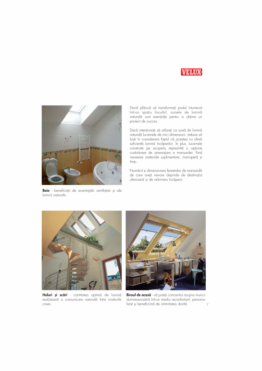 Pagina 7-Ghid de renovare pentru podul casei VELUX Instructiuni montaj, utilizare Romana a cl„dirii,...