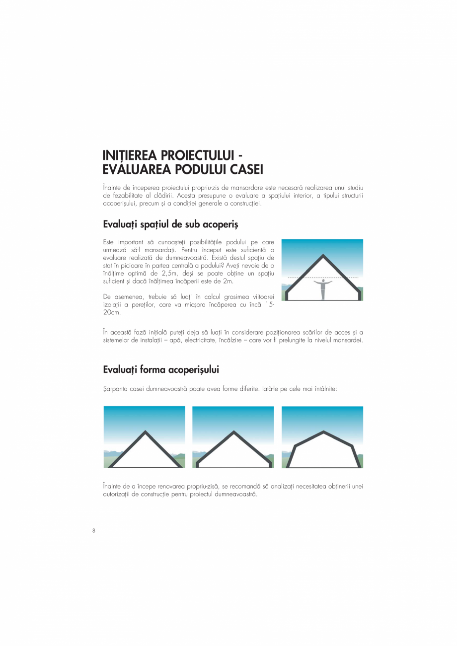 Pagina 8-Ghid de renovare pentru podul casei VELUX Instructiuni montaj, utilizare Romana n˛ie hidroizola˛ia...