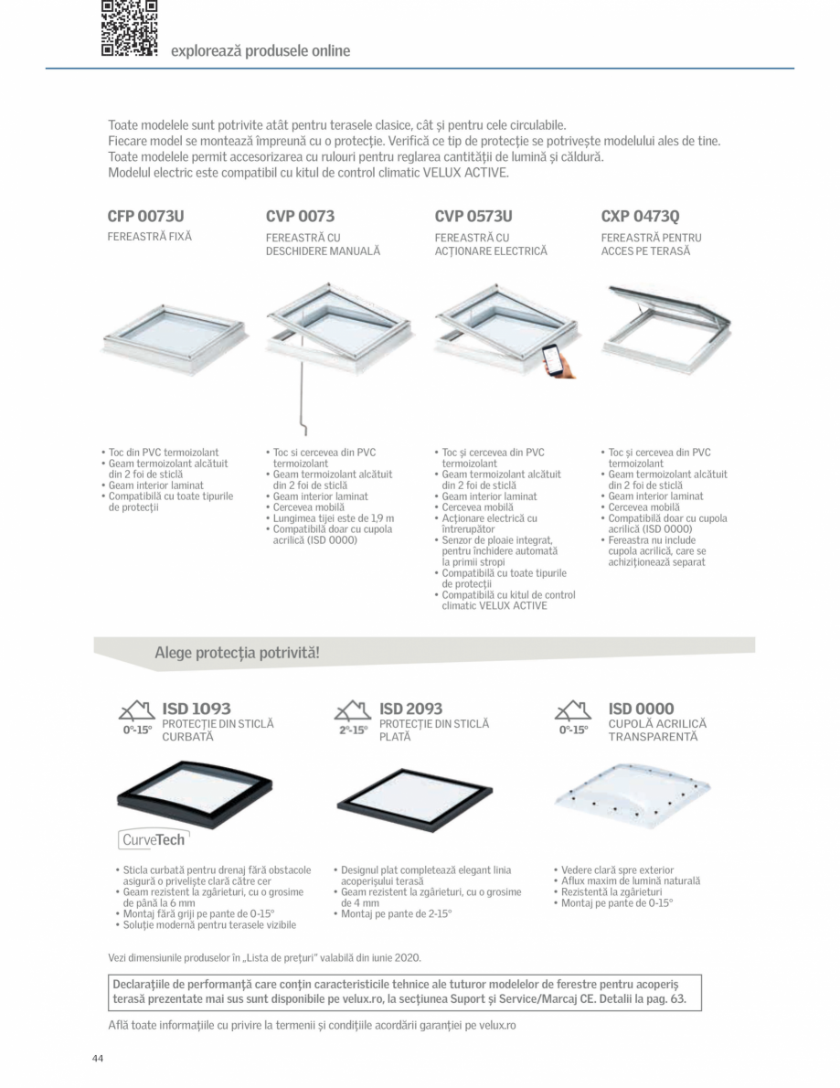 Pagina 1-Fereastra de mansarda VELUX VELUX CFP Fisa tehnica Romana 
