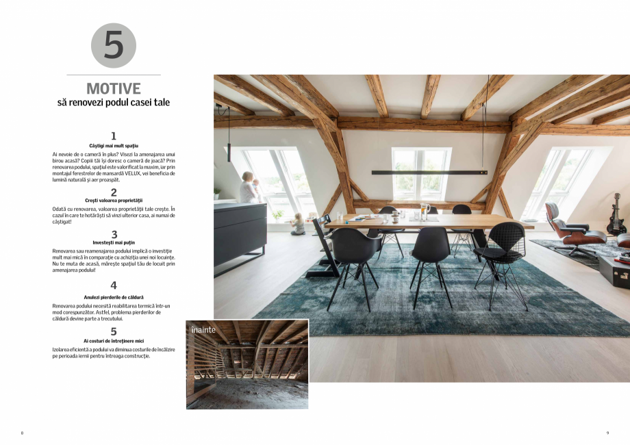 Pagina 5-Solutii VELUX pentru o mansarda inspirata - 2022 VELUX Catalog, brosura Romana  a crea un viitor mai...