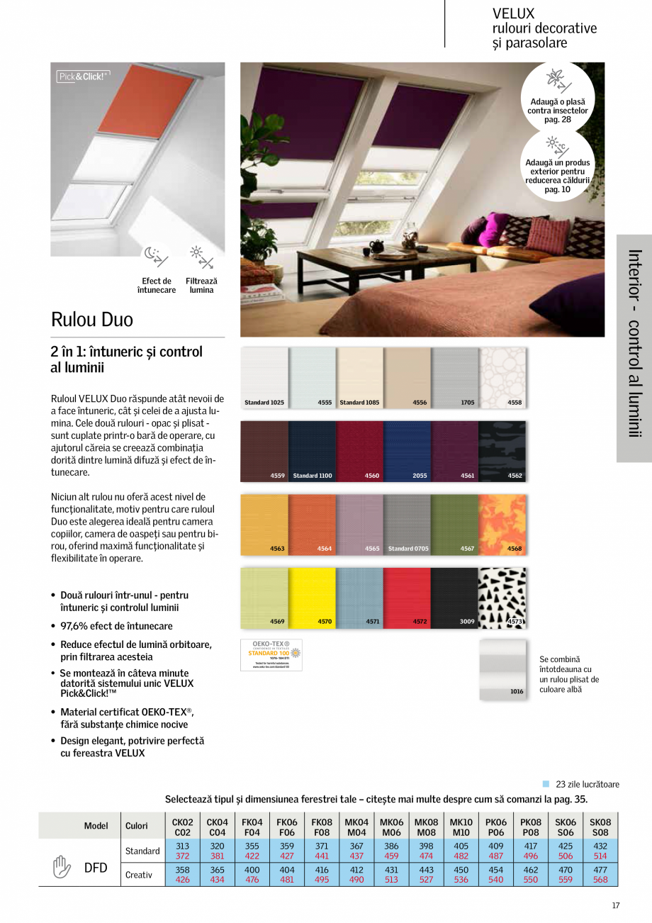 Pagina 1-Rulou duo VELUX DFD Fisa tehnica Romana 