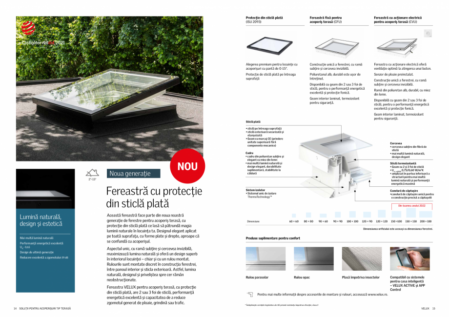 Pagina 8-NOUA GENERATIE de ferestre VELUX pentru acoperis terasa 2022 VELUX Catalog, brosura Romana nare...