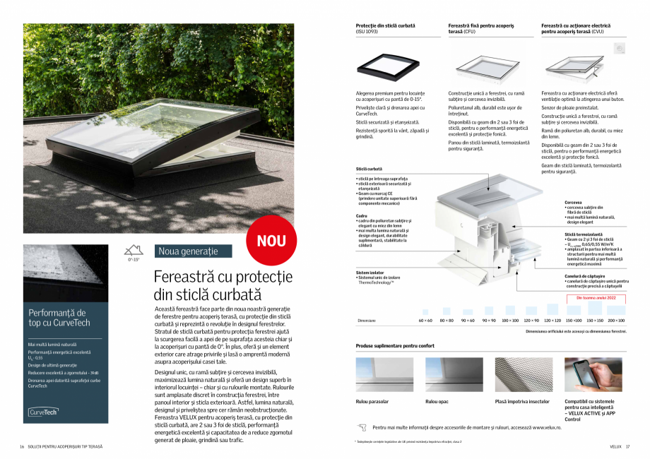 Pagina 9-NOUA GENERATIE de ferestre VELUX pentru acoperis terasa 2022 VELUX Catalog, brosura Romana xemplu de...