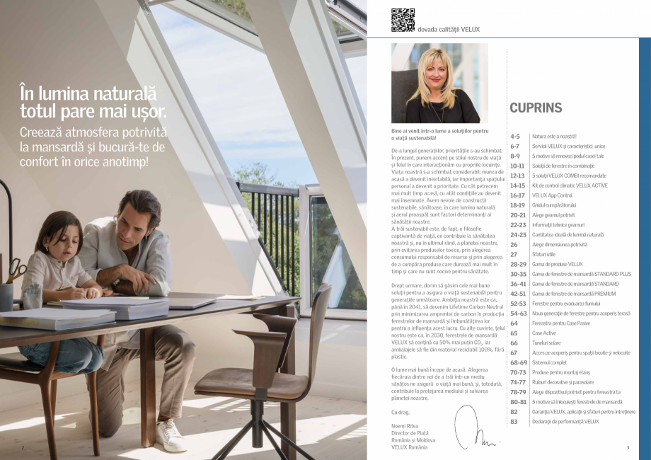 Pagina 2-Solutii VELUX pentru o mansarda inspirata 2022 VELUX Catalog, brosura Romana aptivantă de viață, ...