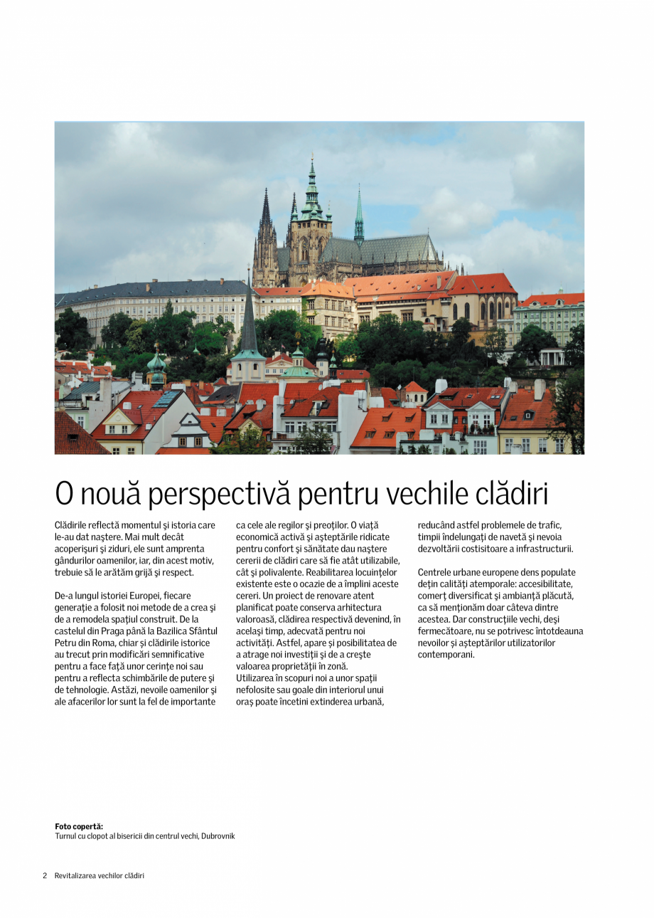 Pagina 2-Revitalizarea cladirilor istorice VELUX Catalog, brosura Romana rerii de clădiri care să fie atât...