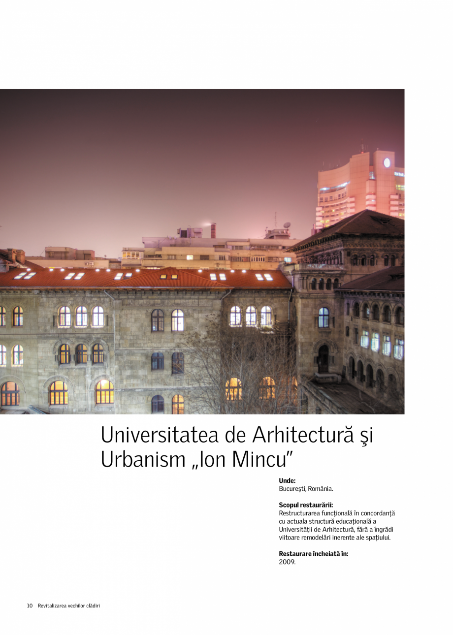 Pagina 10-Revitalizarea cladirilor istorice VELUX Catalog, brosura Romana propus şi coordonat de
către arh. ...