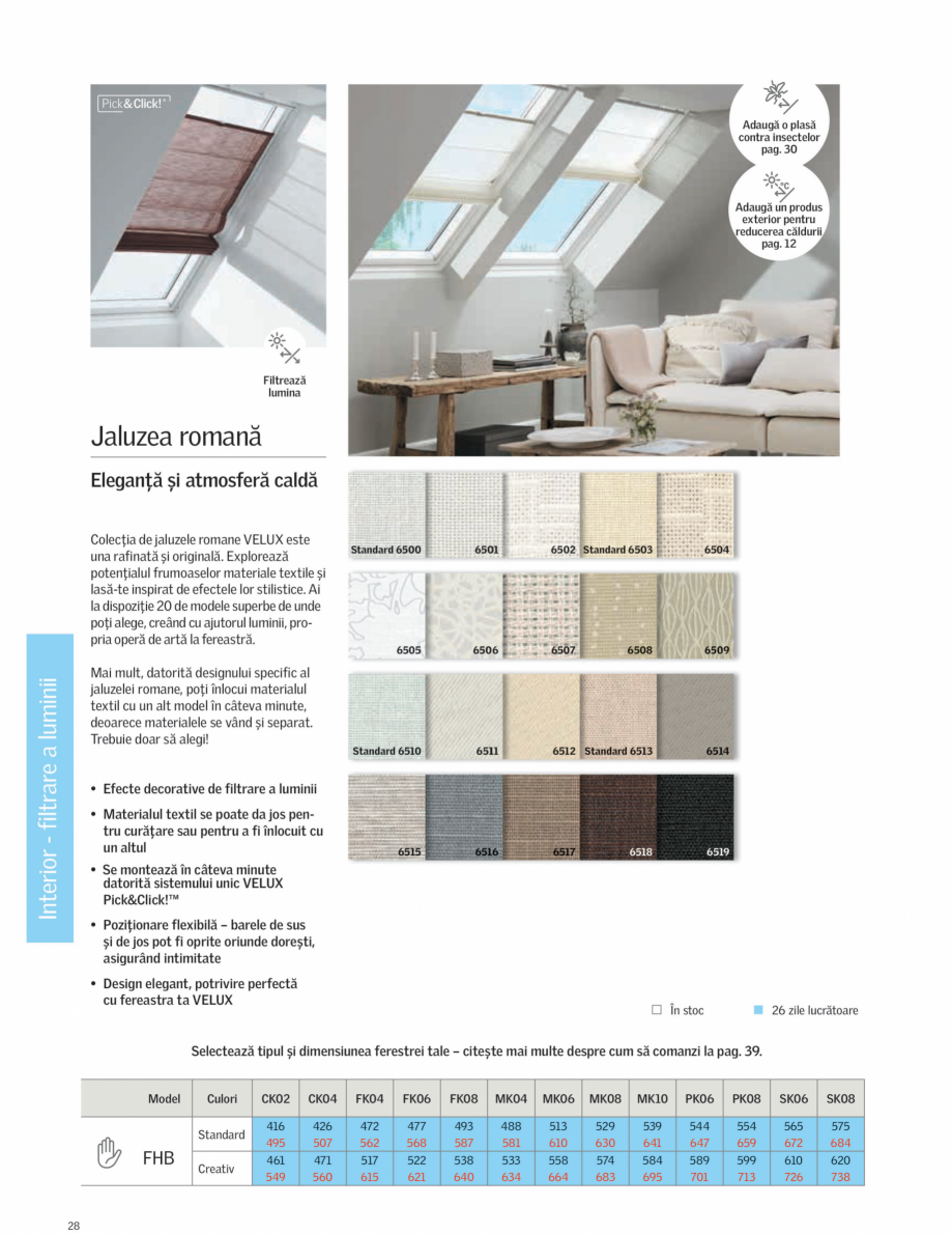 Pagina 1-Jaluzea romana interior VELUX FHB Fisa tehnica Romana 
