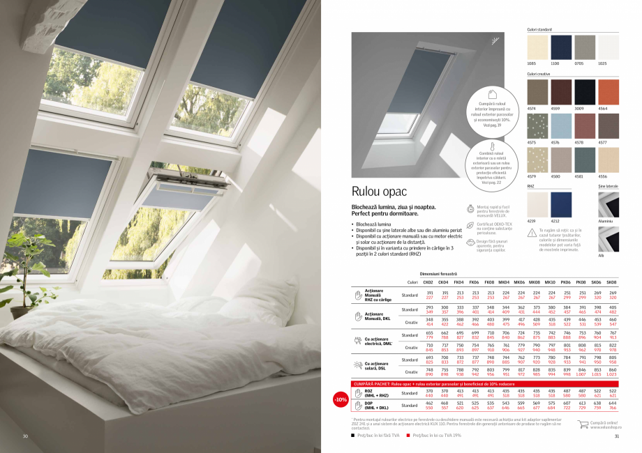 Pagina 16-Rulouri si rolete VELUX 2022 VELUX Catalog, brosura Romana ri semi-transparente, plisate...