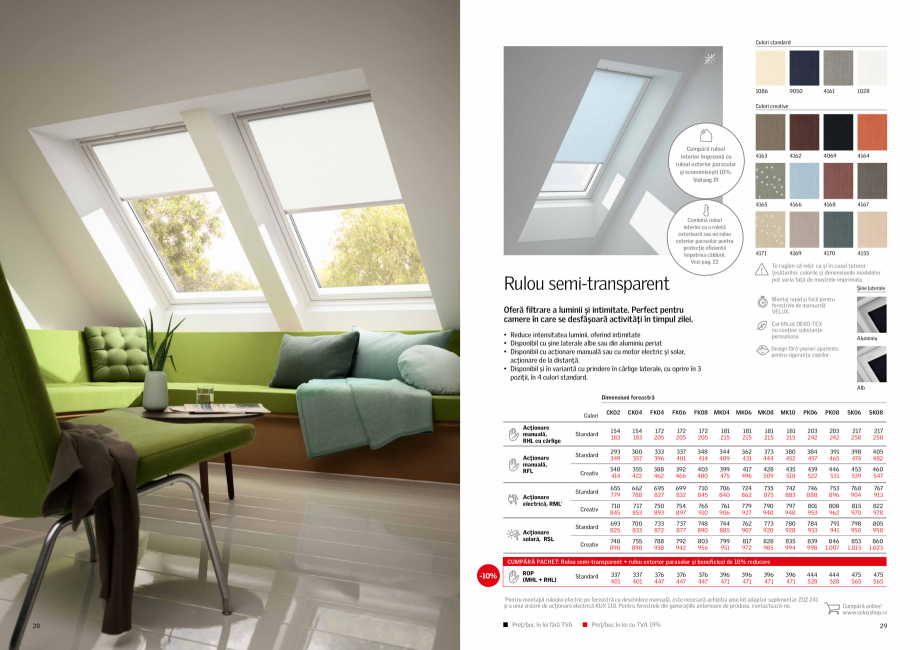 Pagina 15-Rulouri si rolete VELUX 2022 VELUX Catalog, brosura Romana ei tale de
mansardă pe tocul ferestrei -...
