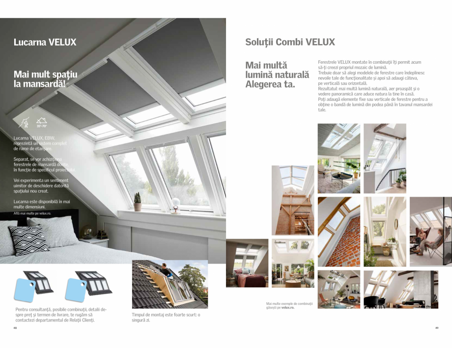 Pagina 1-Solutii pentru extinderea spatiului  VELUX Lucarna Fisa tehnica 