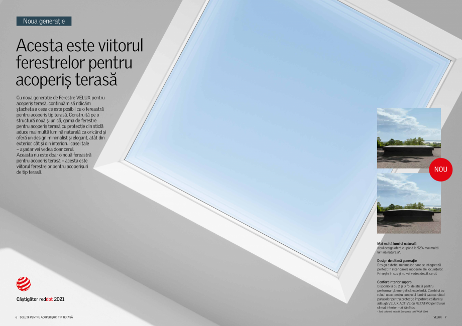 Pagina 4-NOUA GENERATIE de ferestre VELUX pentru acoperis terasa 2022 VELUX Catalog, brosura Romana s și nu ...