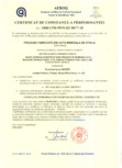 Certificat de constanta a performantei pentru vata minerala de sticla ISOVER - SUPER PROFI