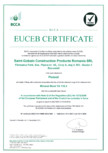 Certificat EUCEB pentru vata minerala bazaltica ISOVER - PLU, PLF, PLN