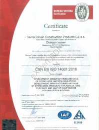 Certificat ISO 14001:2016