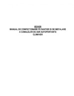 Manual de instalare a canalelor de aer autoportante Climaver ISOVER