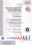 Certificat ISO 14001 ISOVER - PLA NT