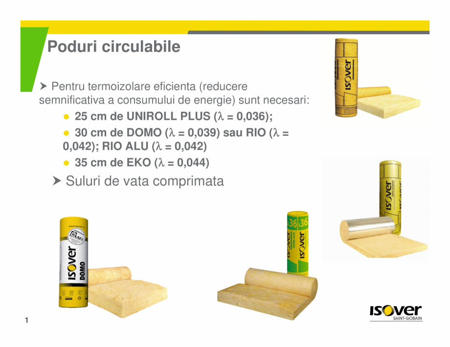 Pagina 1-Solutia ISOVER TOP-KOMFORT pentru termoizolare poduri circulabile ISOVER RIO PLUS, RIO ALU Catalog, ...