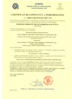 Certificat de constanta a performantei nr 1840-CPR-99 91 EC 0677-18 pentru produse fabricate din vata minerala