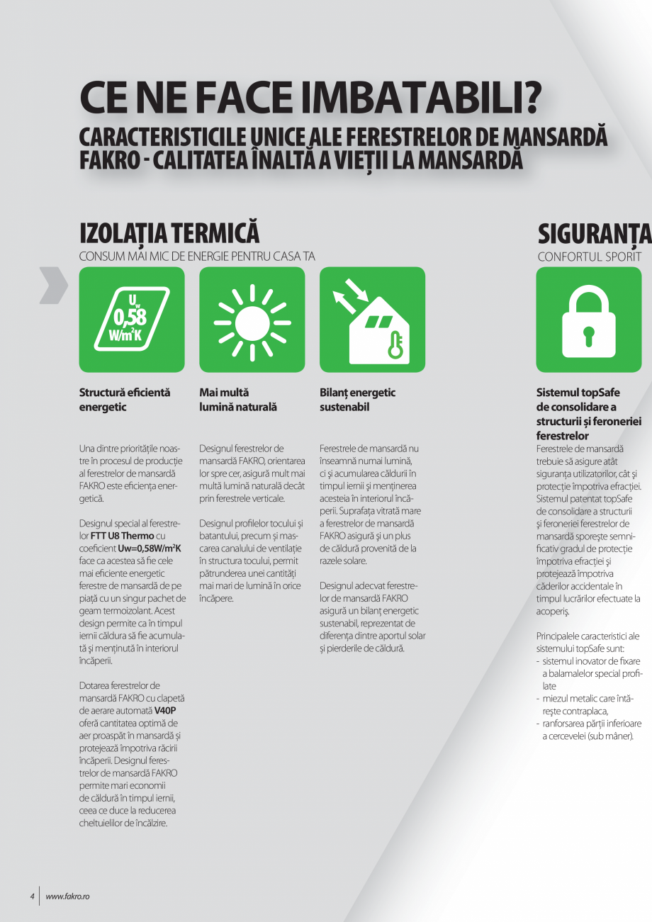 Pagina 3-Lista de preturi ferestre de mansarda FAKRO Catalog, brosura Romana . . . . . . . . . . . . . . . . ...