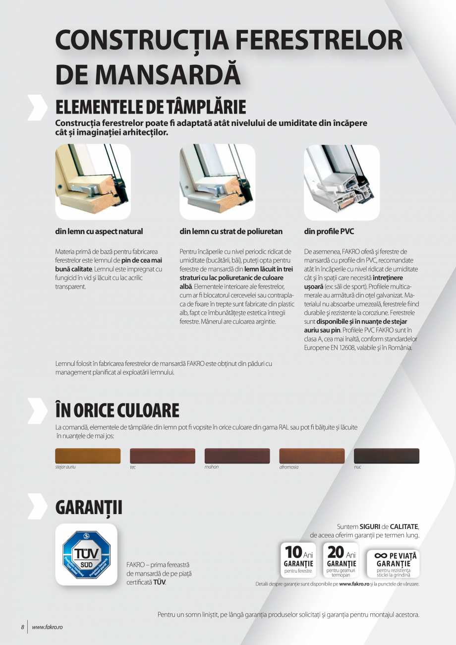Pagina 7-Lista de preturi ferestre de mansarda FAKRO Catalog, brosura Romana  cantităţi
mai mari de lumină...
