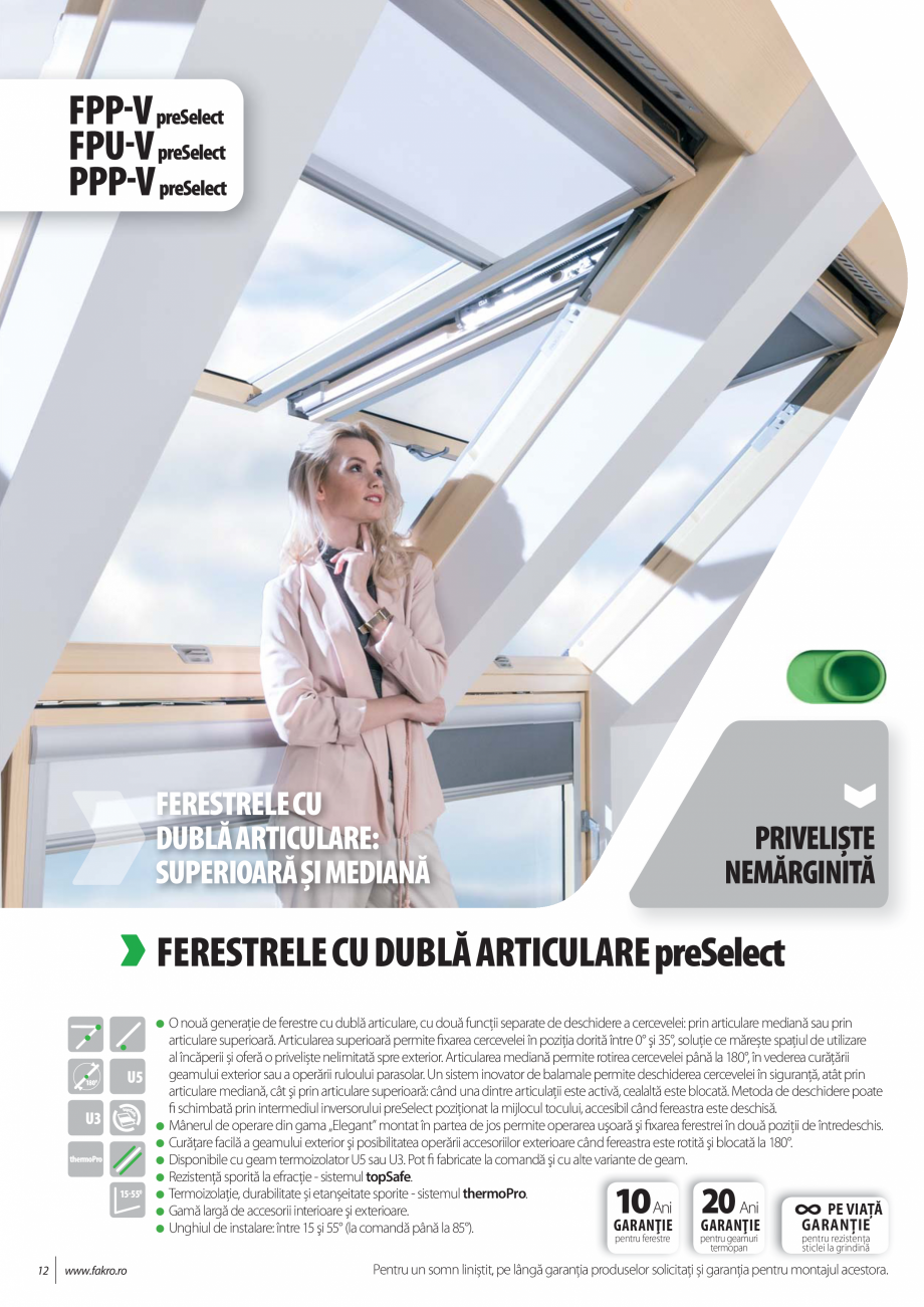 Pagina 11-Lista de preturi ferestre de mansarda FAKRO Catalog, brosura Romana tea
ridicată, asigură...