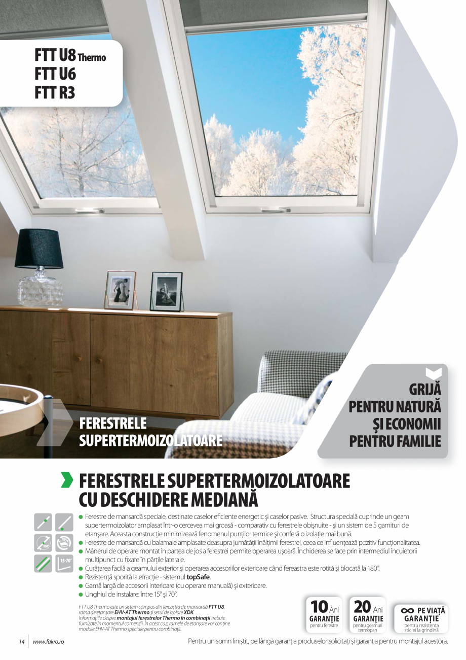 Pagina 13-Lista de preturi ferestre de mansarda FAKRO Catalog, brosura Romana E
Construcția ferestrelor poate...