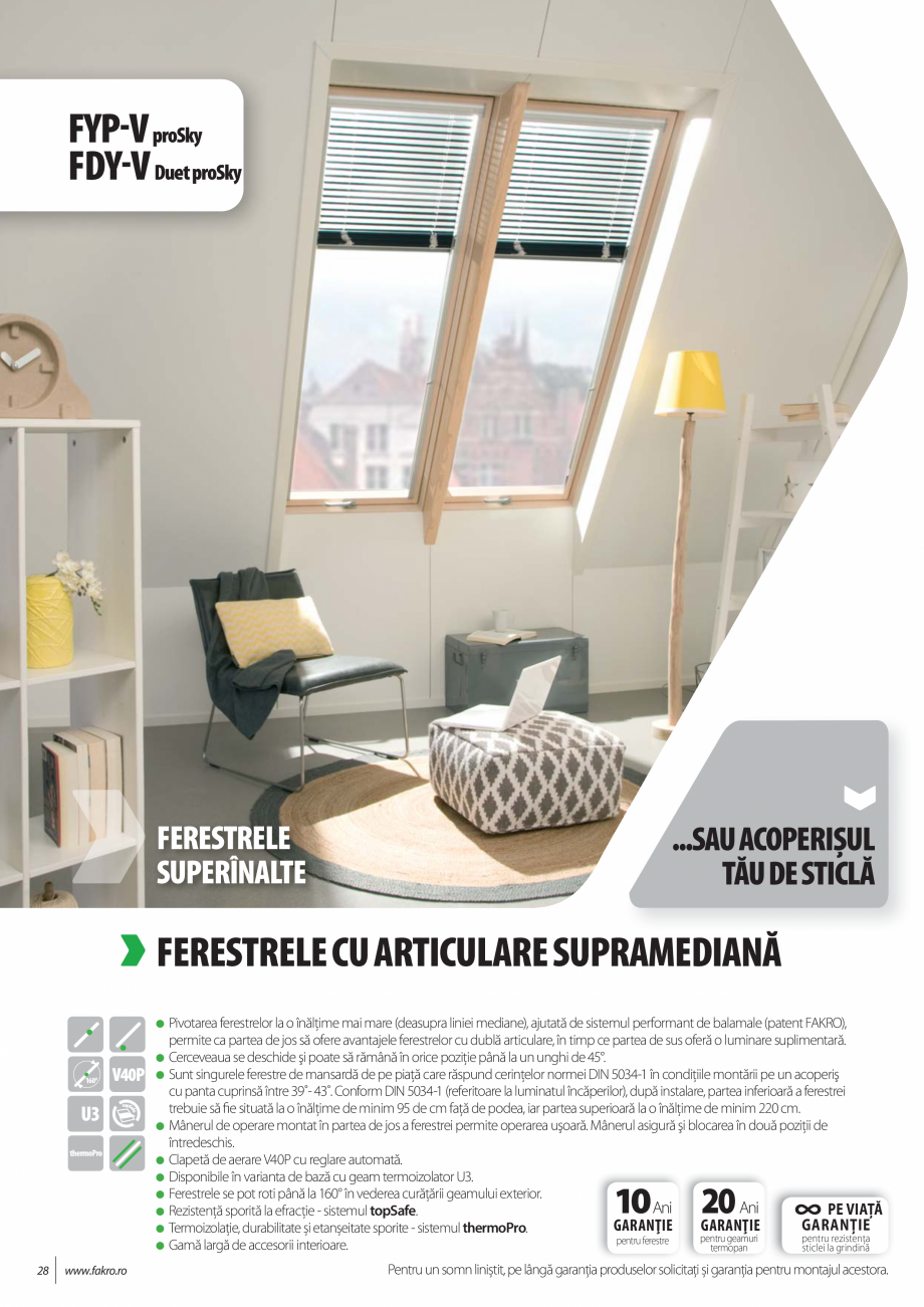 Pagina 27-Lista de preturi ferestre de mansarda FAKRO Catalog, brosura Romana egnat cu
fungicid în vid,
-lemn...